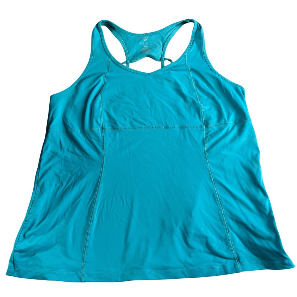 Livi Active Lane Bryant Turquoise Racerback Workout Tank Top Women’s 18/20